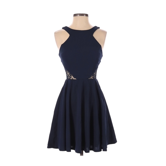 City Studio Dresses & Skirts - City Studio Fit Flare Prom Dress Lace Cutout NWT